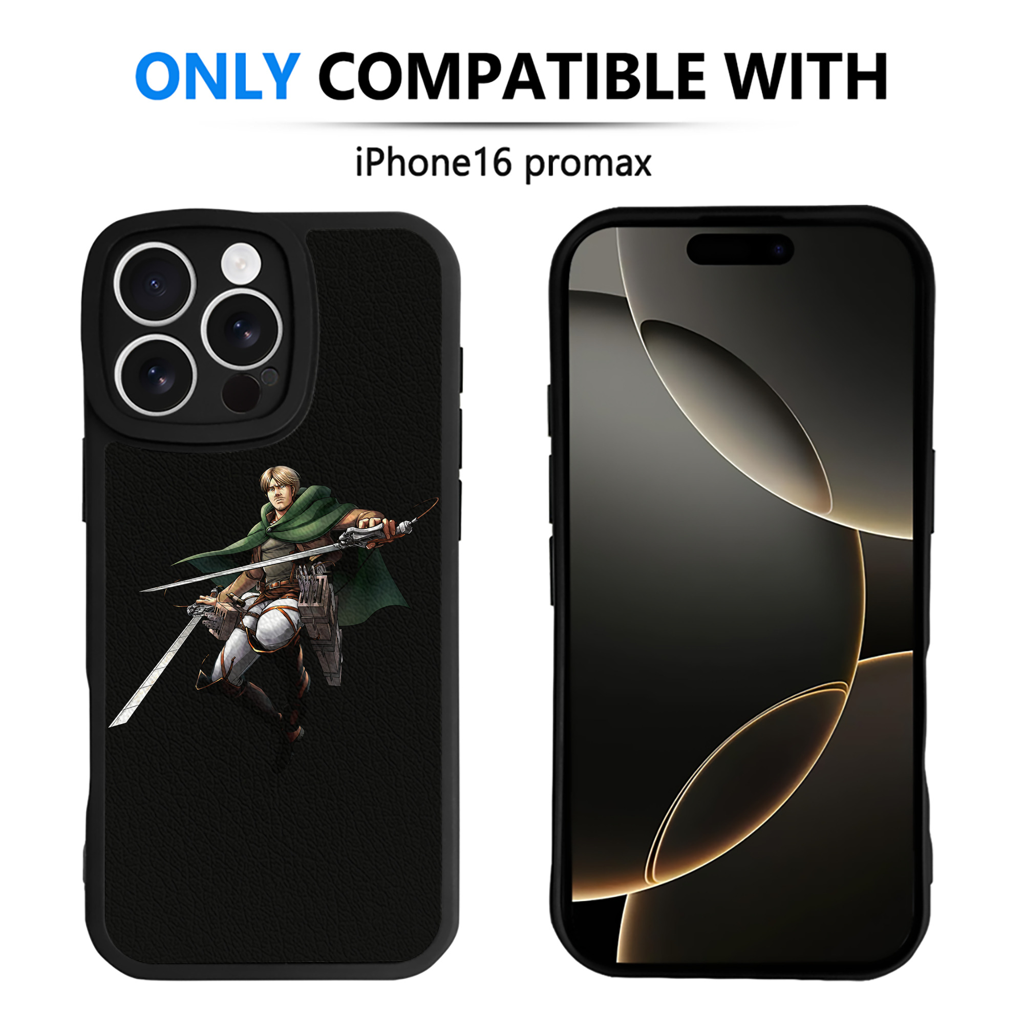 （画像用） 進撃の巨人 Attack on Titan 【iPhone 16シリーズ対応】シリコンスマホケース（レザー調） 材質：シリコン